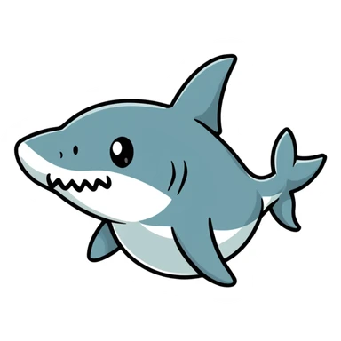 shark wearing a top hat sticker