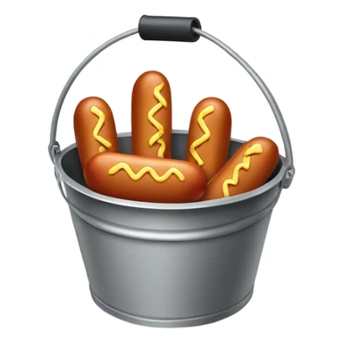 Bucket with hotdogs in it sticker