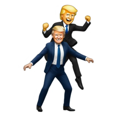 donald trump dancing with emmanuel macron sticker