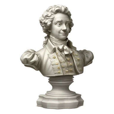 vintage highly detailed rococo statue sticker