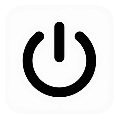 power button symbol with circle inside oval, like iPhone power icon sticker