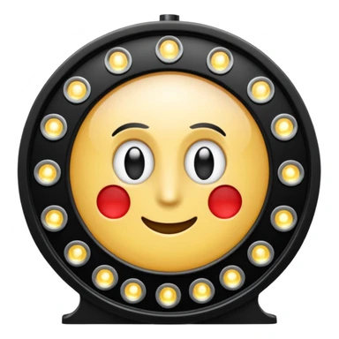 movie number 3 , Bordered with spotlights, shiny round lights sticker