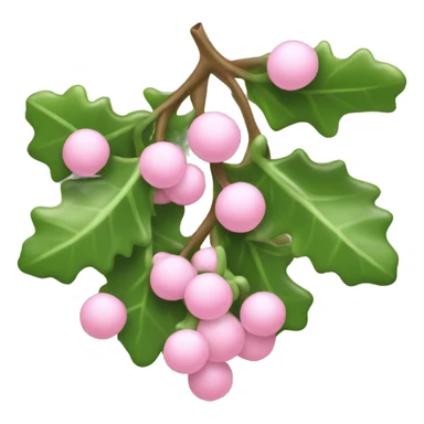 A mistletoe with light pink berries  sticker