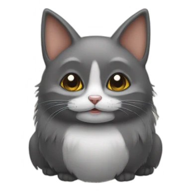 Chat 'oir avec de oreille de chauve souris sticker