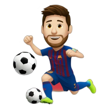 messi scoring a goal sticker