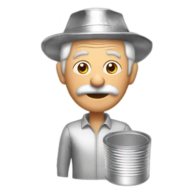 Crazy grandpa in a tin foil hat sticker