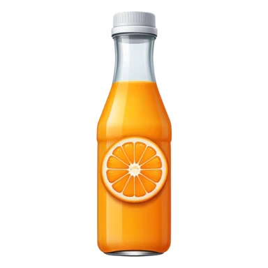 Orange juice bottle sticker