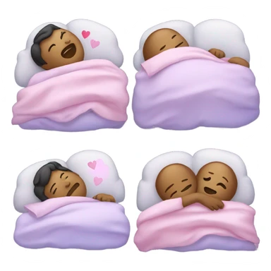 Sleep emoji replace Zzz’s with hearts sticker