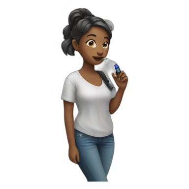 girl with a vape sticker