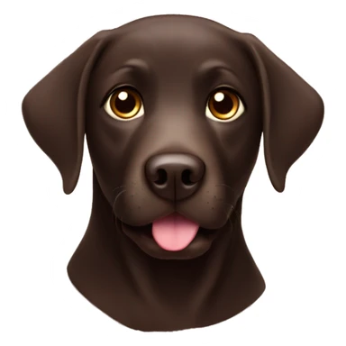 Dark Chocolate Labrador with cute stars and sparkles  sticker