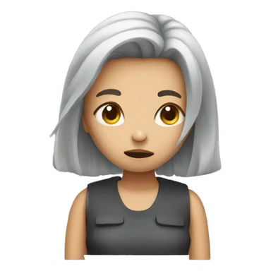 Girl with bad breathe  sticker