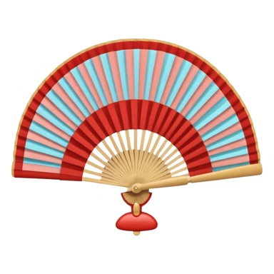 folding fan sticker