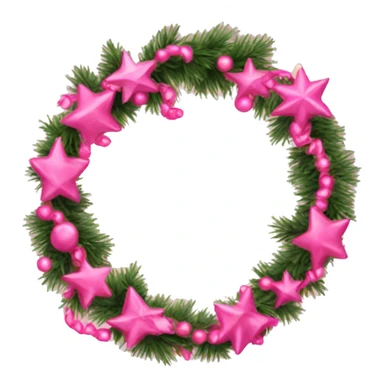 pink Christmas garland sticker