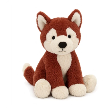 jellycat stuffed plush red siberian husky puppy sticker