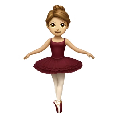 burgundy music box with white ballerina standing back sticker