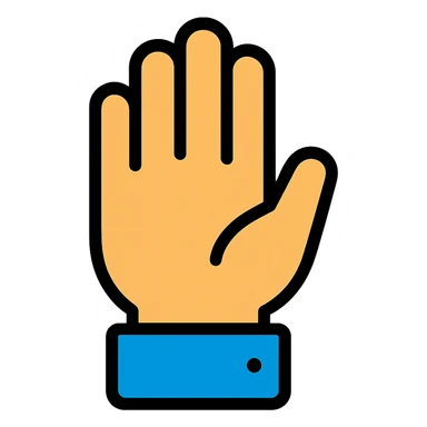 hand raised in a 'stop' gesture icon sticker