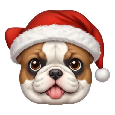 chrstimas French bulldog sticker