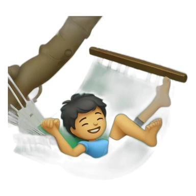 kid laying in hammock sticker