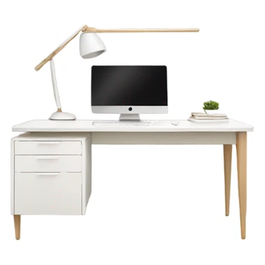 minimalist-clean-work-desk-with-white-wood-colorway-front-view sticker