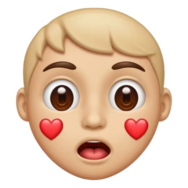 A face with heart eyes and is drooling  sticker