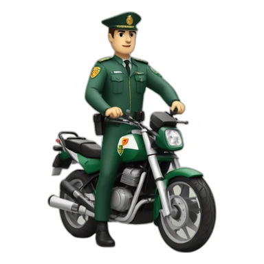 Guardia civil en moto sticker