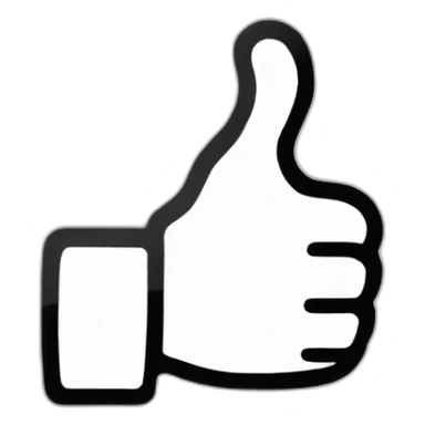 Thumbs up but the top is bent sticker