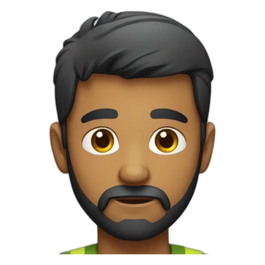 annoyed sri lankan 25 year old with a beard sticker