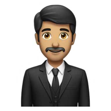 Arabic Canadian man in a dark suit sticker