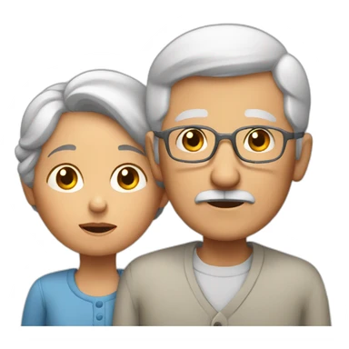 Granny with grandfather confused sticker