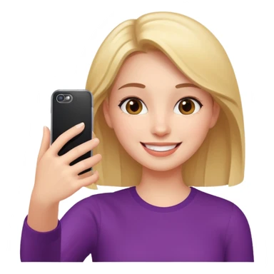 Girl taking selfie sticker