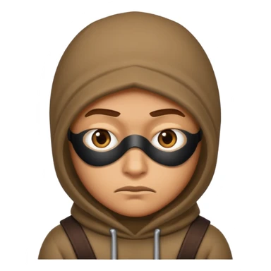 Robber emoji not smiling  sticker
