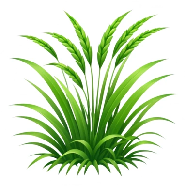 a cluster of grass blades, simple and clear sticker