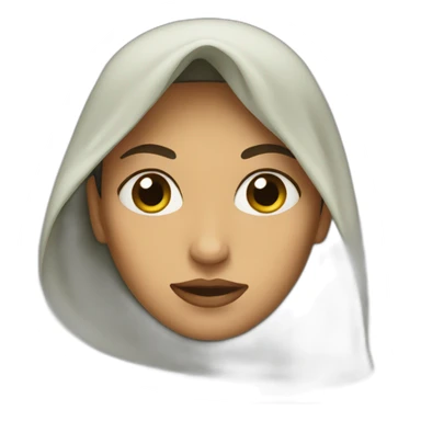 veiled woman who hesitates sticker