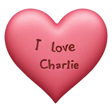 love heart with ‘i love charlie’ written in the middle of it  sticker