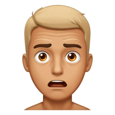 Man with a shocking face  sticker