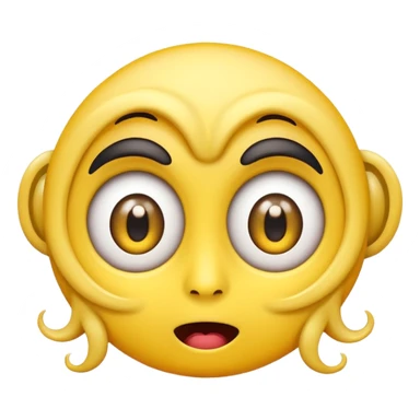 cartoon sticker of a colorful and cheerful dizzy and confused emoji, no text, suitable for WhatsApp and Instagram sticker