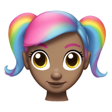 my little pony rainbow hair pink base sticker