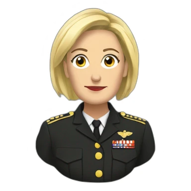 Marine le pen noir sticker