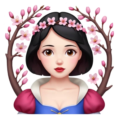 snow white cherryblossom sticker