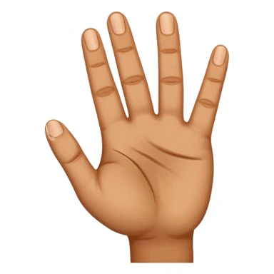 Really can't you follow instructions, I said Hand with 3 straight fingers and one bent towards the palm (the 3rd finger) should be 4 fingers and a thumb with the 3rd finger obviously cured intowards the palm sticker