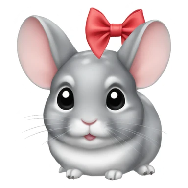 Chinchilla with bow on head  sticker