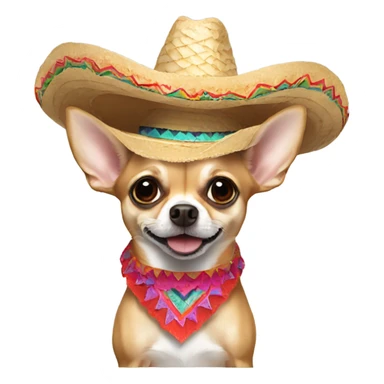 Chihuahua wearing sombrero sticker