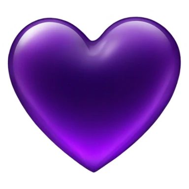 Shiny glass dark purple heart  sticker