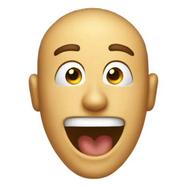 a man’s head coming out of a toilet bowl doing a mischievous grin sticker