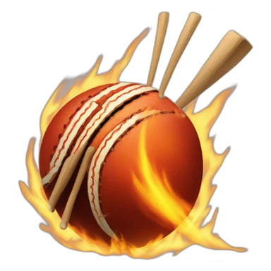 Cricket fire ball sticker