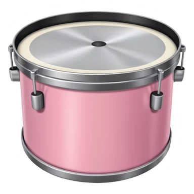 Soft pink tambour steelpan drum on a clean pastel background sticker