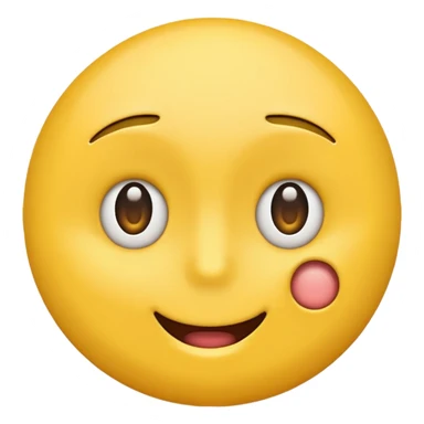 make a yellow emoji face looking to the left with circle open eyes and a horizontal line for a mouth sticker