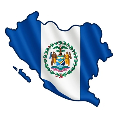 Belizean flag but map sticker
