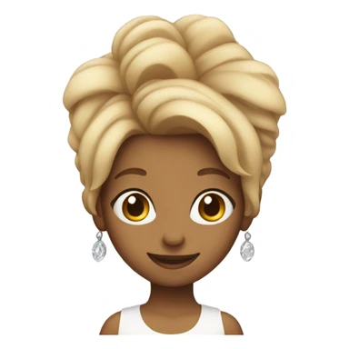 smiling girl with earrings and Karen hair cut sticker