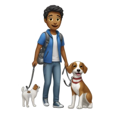 dog walker sticker